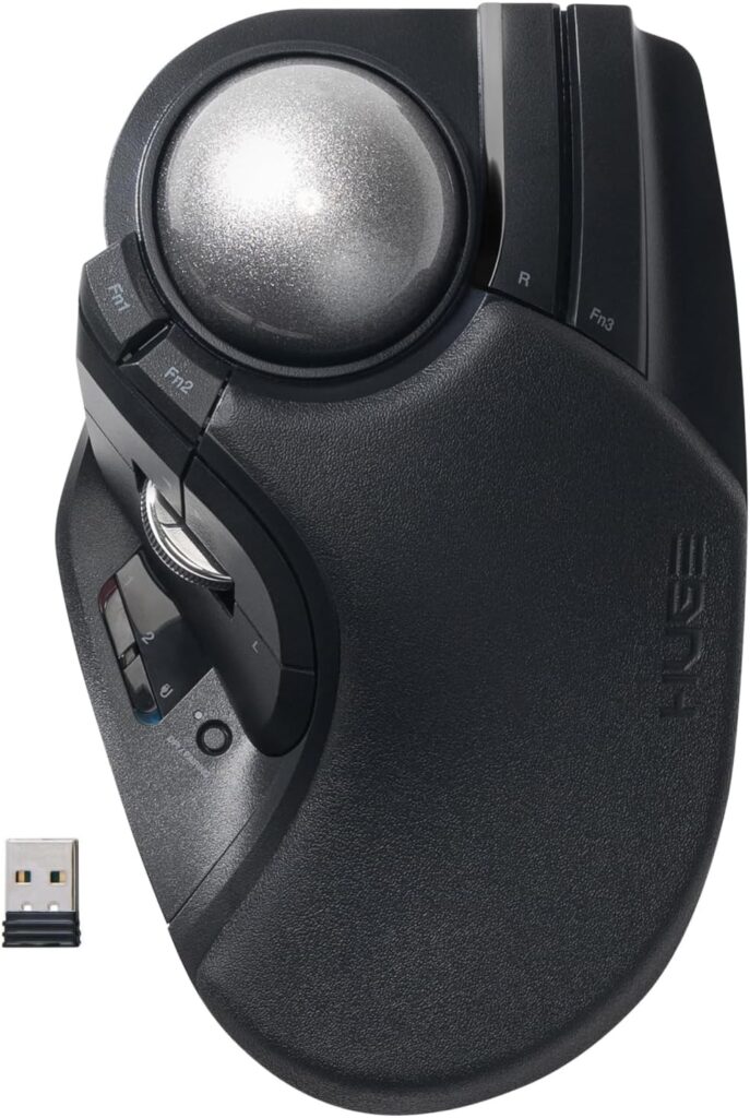 エレコムのトラックボールマウスHUGE PLUS M-HT1MRBK-Gの本体画像