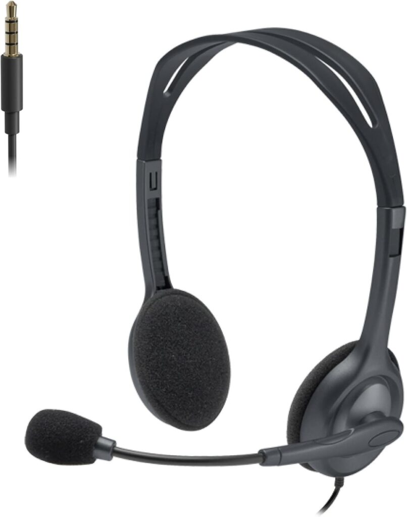 ロジクールの有線ヘッドセットH111rと4極ミニプラグ